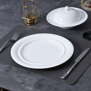 Placas de cerámica blancas de la porcelana de las placas de cena del restaurante para el café del hotel