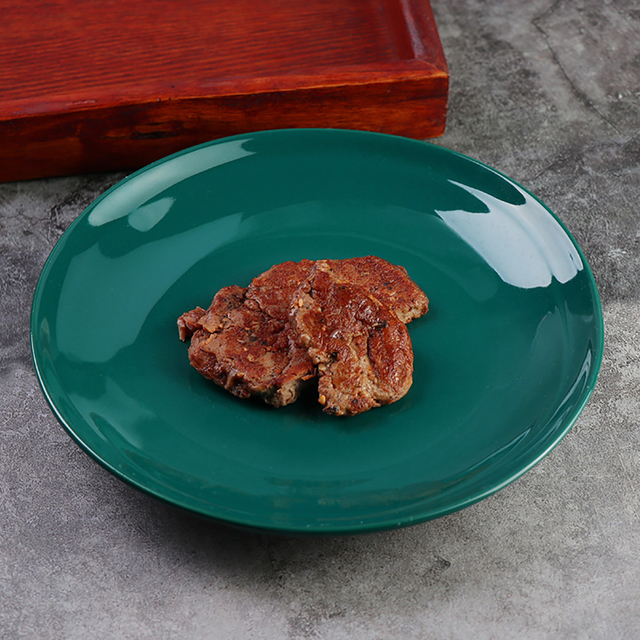Platos de cerámica del servicio de mesa de las mercancías de China del vajilla de la porcelana de la placa del restaurante de la serie verde