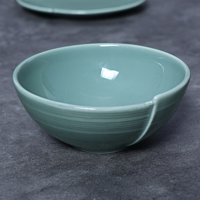 Vajilla de porcelana china, cuencos de 5 pulgadas, vajilla de cerámica de diseño Irregular, cuencos de postre, platos para servir en restaurante
