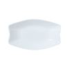 Plato de cerámica Chaozhou para restaurante, plato Rectangular de porcelana blanca para vajilla de Sushi, plato largo