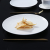 Plato Coupe de gres blanco para bodas, banquetes en restaurantes