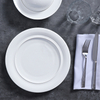 Plato de cena principal de cerámica de la placa del filete de la porcelana blanca de 12 pulgadas para los cafés de los hoteles de los restaurantes