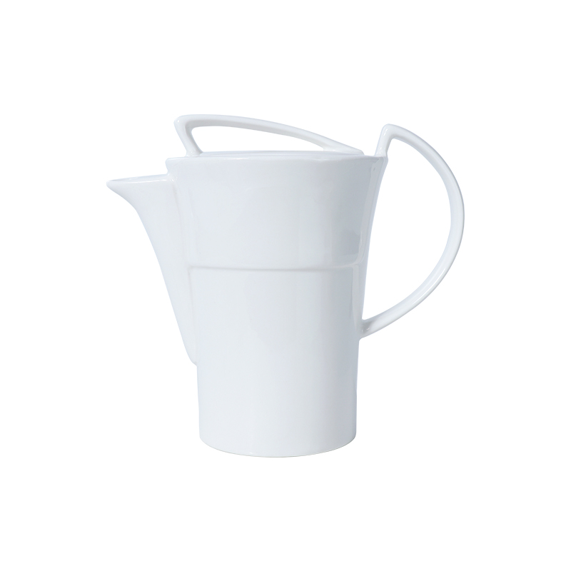 Juego de tazas de café de porcelana blanca con platillo de cerámica de 5 onzas