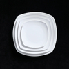 Plato blanco de cerámica Restaurante Chef Platos blancos para comida