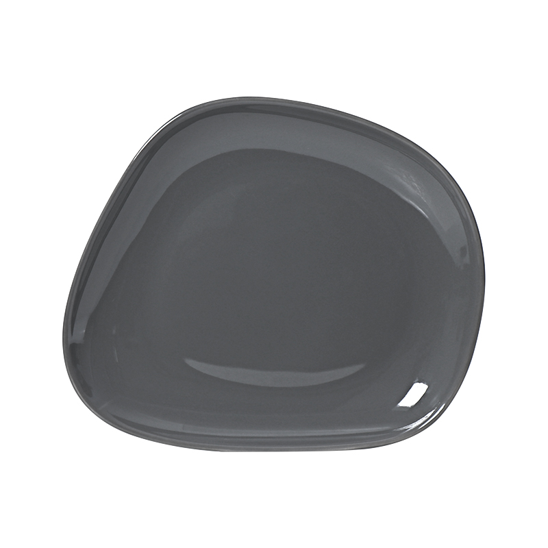  Juego de gres de alta calidad, plato Irregular creativo japonés coreano para servir platos de cerámica de decoración de porcelana negra y gris oscura