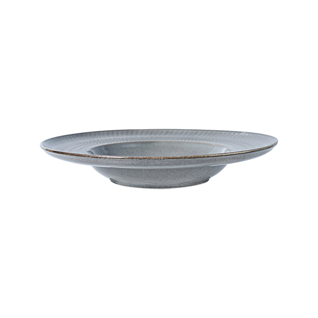 Plato hondo de cerámica de 28 cm Plato de pasta de gres vintage
