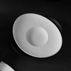 Plato de ensalada ovalado de porcelana para restaurantes-150ml