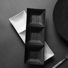 Vajilla de restaurante colores personalizados blanco negro plato de 3 compartimentos 