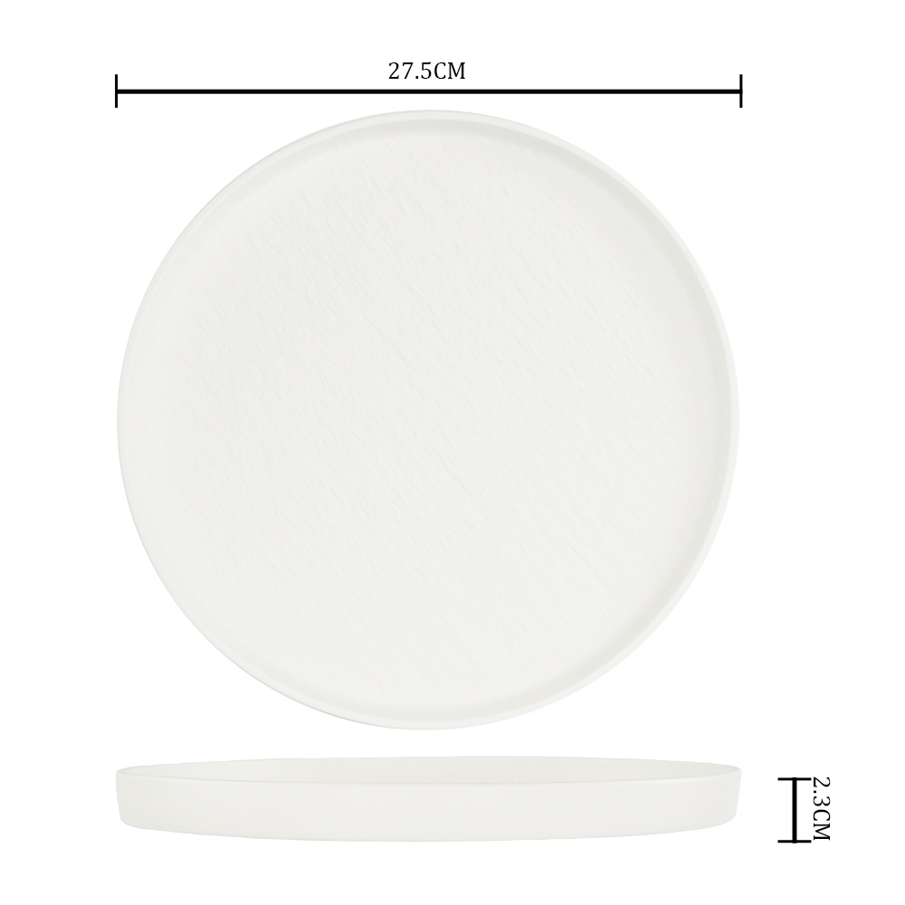 Material de la porcelana de la placa del restaurante de 10 pulgadas, caja fuerte del lavaplatos de la onda micro