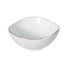El ajuste de cerámica blanco del ORO del cuenco modificó los cuencos modificados para requisitos particulares de la porcelana del logotipo del nombre del restaurante