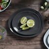  Juego de gres de alta calidad, plato Irregular creativo japonés coreano para servir platos de cerámica de decoración de porcelana negra y gris oscura