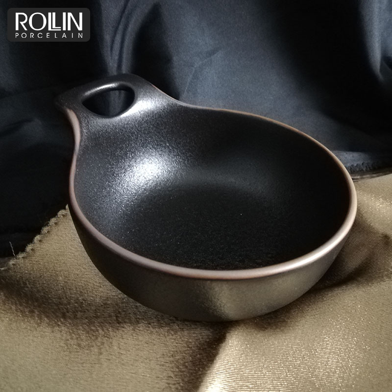 Platos pequeños de crema, platillos de cerámica, cuenco, vajilla de porcelana RROLLIN