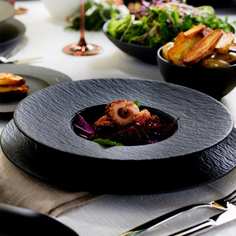 Plato De Pasta De Gres Nórdico Para Estrellas Michelin Restaurante