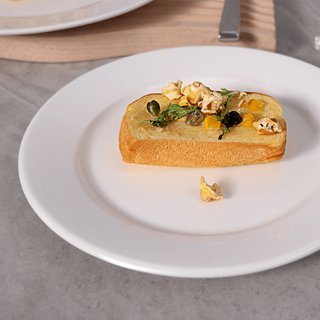 El aperitivo de cerámica de encargo blanco del partido platea el plato de cena de la porcelana para el hotel de los restaurantes