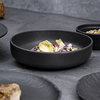 Vajilla negra mate Platos de entrada de restaurante japonés Juegos de platos negros Vajilla