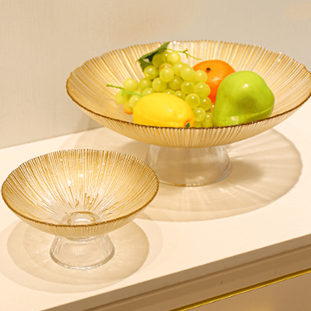 Vidrio dividido placa sala de estar caramelo verde OEM personalizado embalaje divisor postre caramelo vasos placas