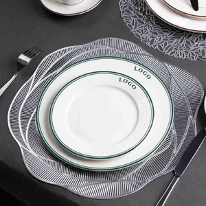 Platos llanos comerciales de porcelana al por mayor para hostelería