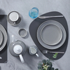 Vajilla de cerámica gris para restaurante, juego de vajilla moderno de lujo, juegos de vajilla, juego de vajilla de porcelana de lujo