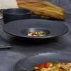 Vajilla negra mate Platos de entrada de restaurante japonés Juegos de platos negros Vajilla