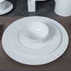 Juego de platos de Hotel Ware Vajilla Juego de cena blanca Juego de vajilla de porcelana de hueso