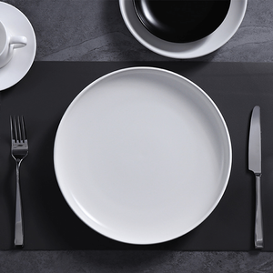 Placa de cerámica estándar del color blanco material durable de la porcelana para los restaurantes y los hoteles