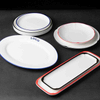 Platos llanos comerciales de porcelana al por mayor para hostelería