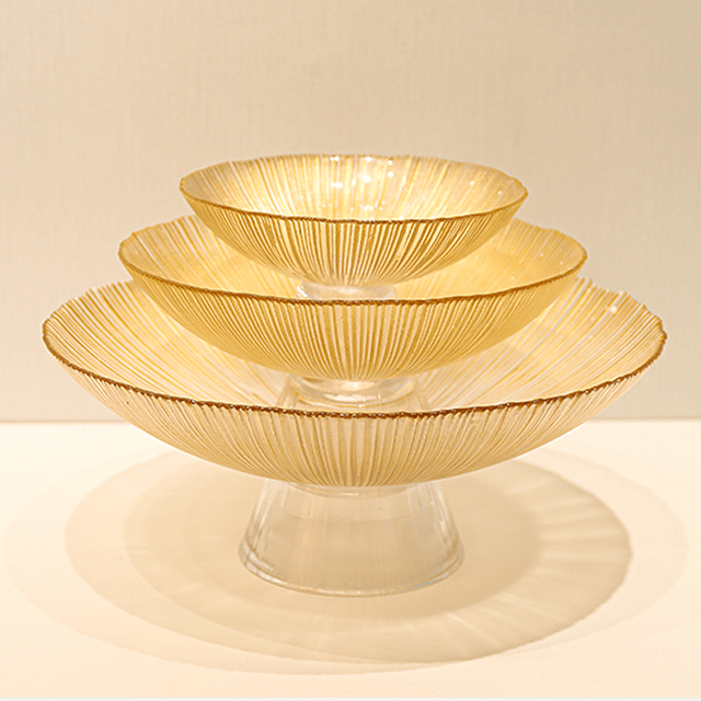 Vidrio dividido placa sala de estar caramelo verde OEM personalizado embalaje divisor postre caramelo vasos placas