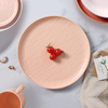 Vajilla de lujo de estilo nórdico, juego de platos de cerámica rosa, vajilla de porcelana, juego