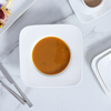 Plato de porcelana blanca Plato de cena cuadrado moderno