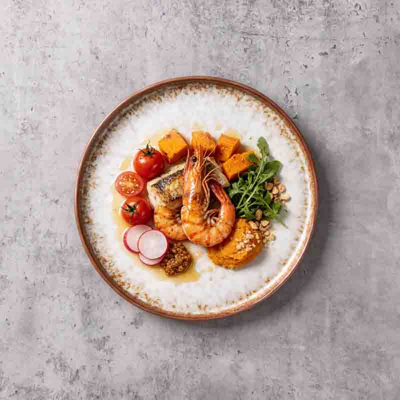 Fabricante de vajillas de porcelana para platos de restaurante comercial