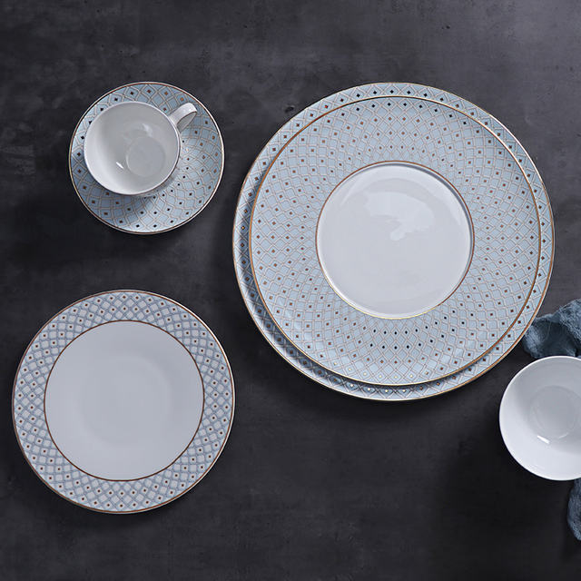 Vajilla blanca de porcelana de hueso Porcelana de porcelana de hueso Vajilla de porcelana de hueso
