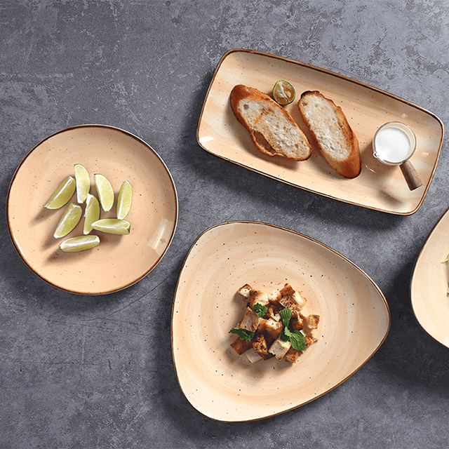 Artículos para el hogar Platos de restaurante Plato de desayuno Plato de pavo de cerámica italiano grande moderno