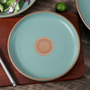 Vajilla determinada de comedor del gres de cerámica verde mate 