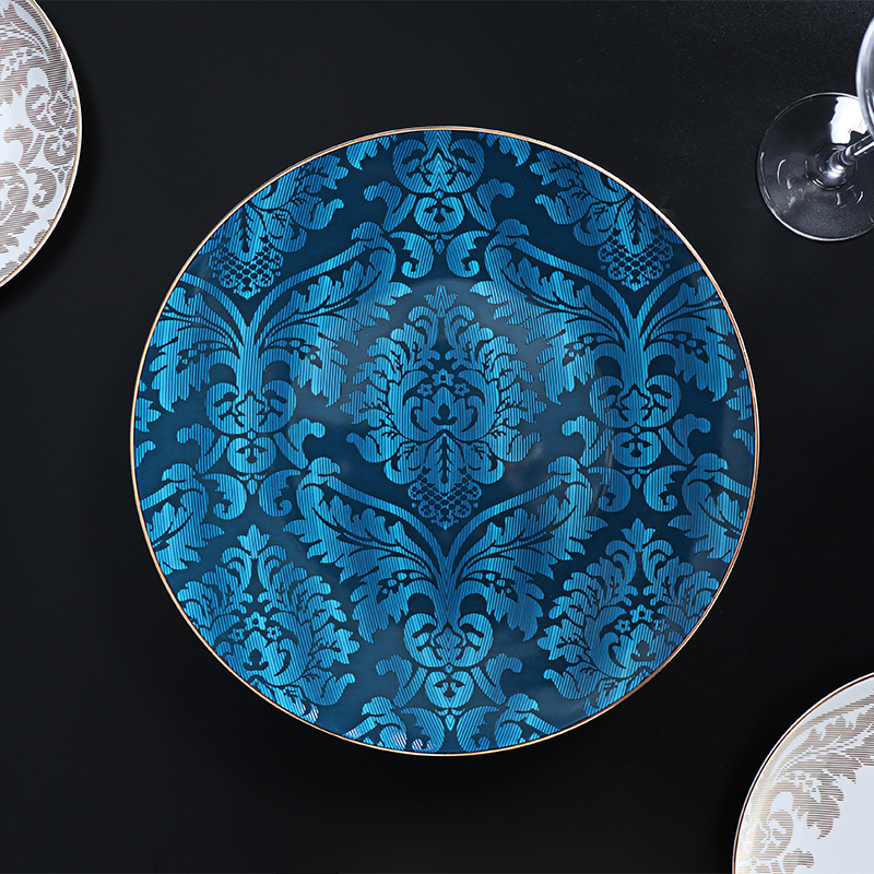 Vajilla de hotel de Kazajstán, platos de vajilla de porcelana de hueso de lujo