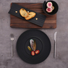 Vajilla moderna de lujo para restaurante, vajilla de cerámica negra de 8 pulgadas para comedor y restaurante, plato de porcelana, vajilla