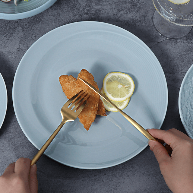 Juegos de platos nórdicos Juego de cena de lujo Juego de vajilla de cerámica Platos de vajilla Juego de cuencos y platos de cerámica