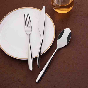 Juego de cubiertos de acero inoxidable para hotel, cubiertos 304