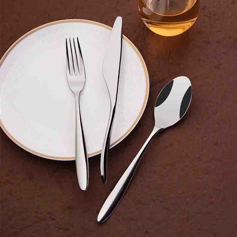 Juego de cubiertos de acero inoxidable para hotel, cubiertos 304