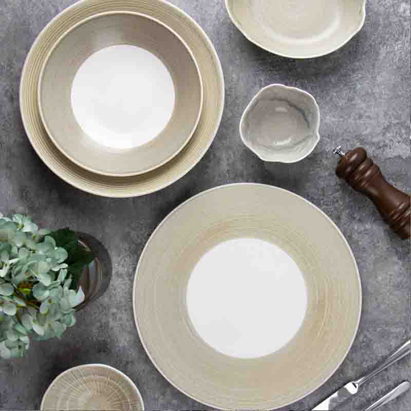 Fabricante mayorista de platos de porcelana para restaurante