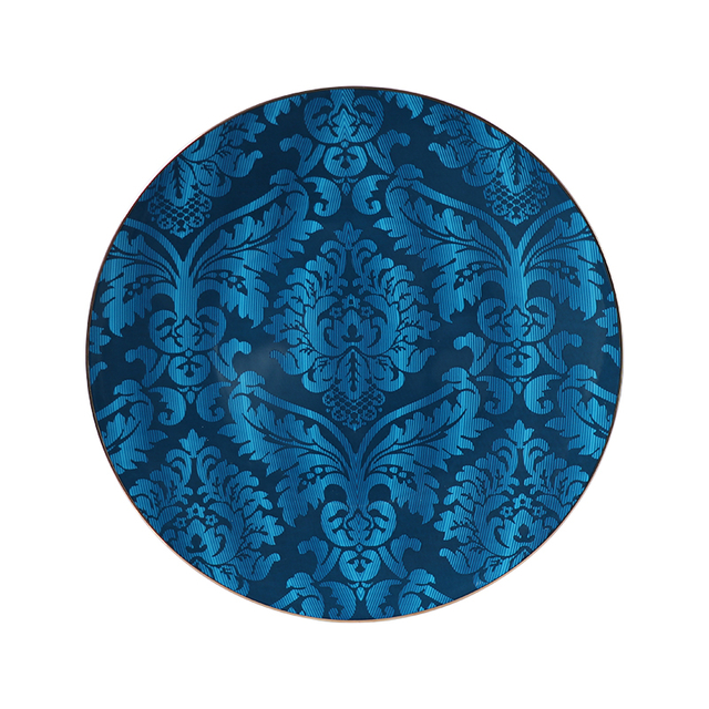 Juegos de vajilla nórdica Juego de platos de porcelana de hueso con borde dorado para restaurante