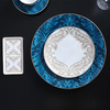 Vajilla de hotel de Kazajstán, platos de vajilla de porcelana de hueso de lujo