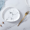 Juego de platos de porcelana blanca y gris para comedor, platos de cerámica modernos de 8 pulgadas, plato caliente para juegos de cena de Hotel, platos de lujo