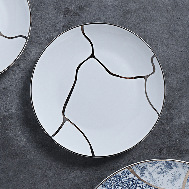 Proveedor de hotel de vajilla de porcelana azul y blanca