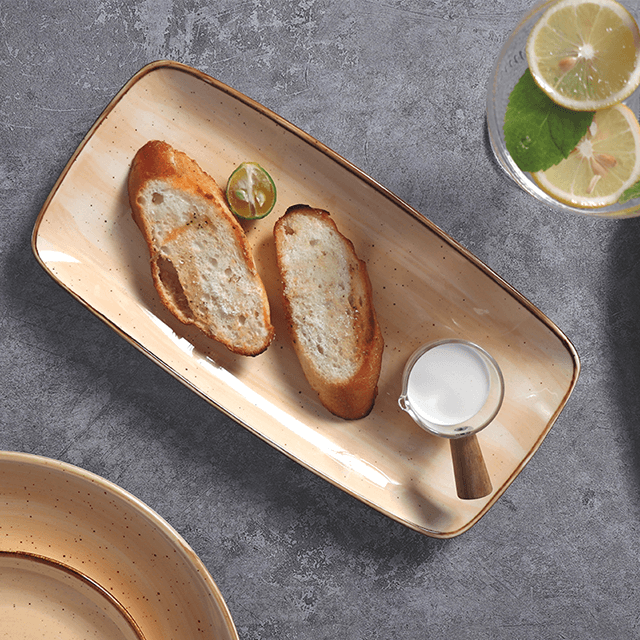 Artículos para el hogar Platos de restaurante Plato de desayuno Plato de pavo de cerámica italiano grande moderno