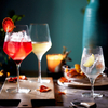 Copa de vino angular sin plomo del cuenco de los vasos de consumición de la hospitalidad 16-onza