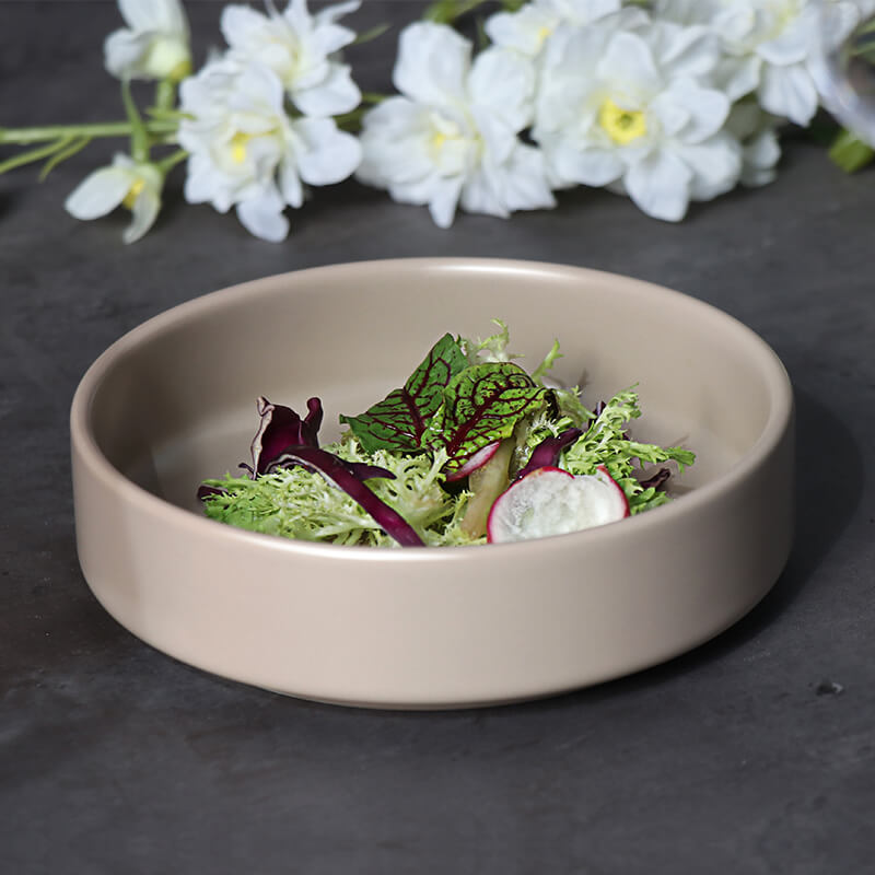 Plato llano de porcelana del hotel para servicio de catering