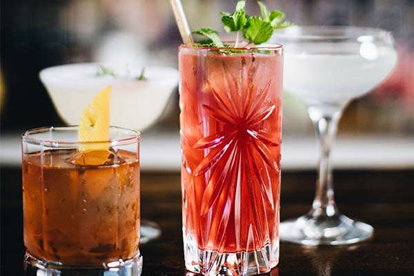 Vasos de jugo para servicio de desayuno y bebidas