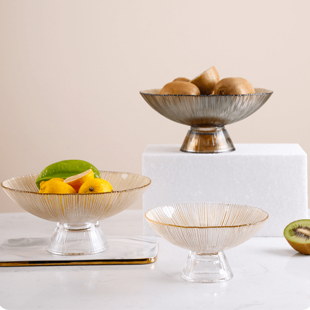 Vidrio dividido placa sala de estar caramelo verde OEM personalizado embalaje divisor postre caramelo vasos placas