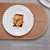 Juego de platos llanos de porcelana blanca, platos de cerámica