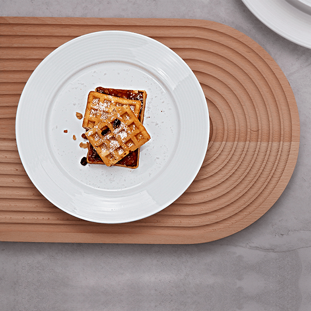 Juego de platos llanos de porcelana blanca Platos de cerámica